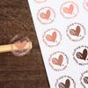 200Pcs Bronzing Transparent Sealing Stickers Love Heart Round Gold Silver Envelop Candy Bag Label for Baking Gift DIY Decoration