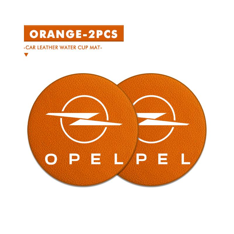 2pcs Suede Car Coaster Water Cup Drink Holder Mat Anti-Slip Pad For Opel Corsa Mokka Astra Cascada Adam Insignia Meriva Vectra