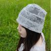 Hollowed Out Rural Style Hat Breathable Baotou Hat Fashionable Bandanas  Hair