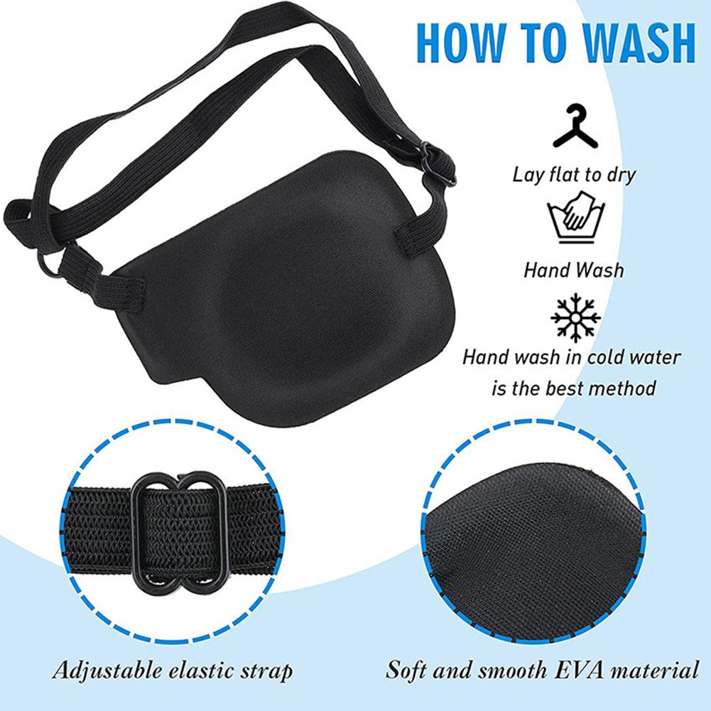 1шт черный одинарный глазной патч регулируемый 3D пенопластовый паз повязки для ленивых глаз медицинское использование вогнутый глазной патч