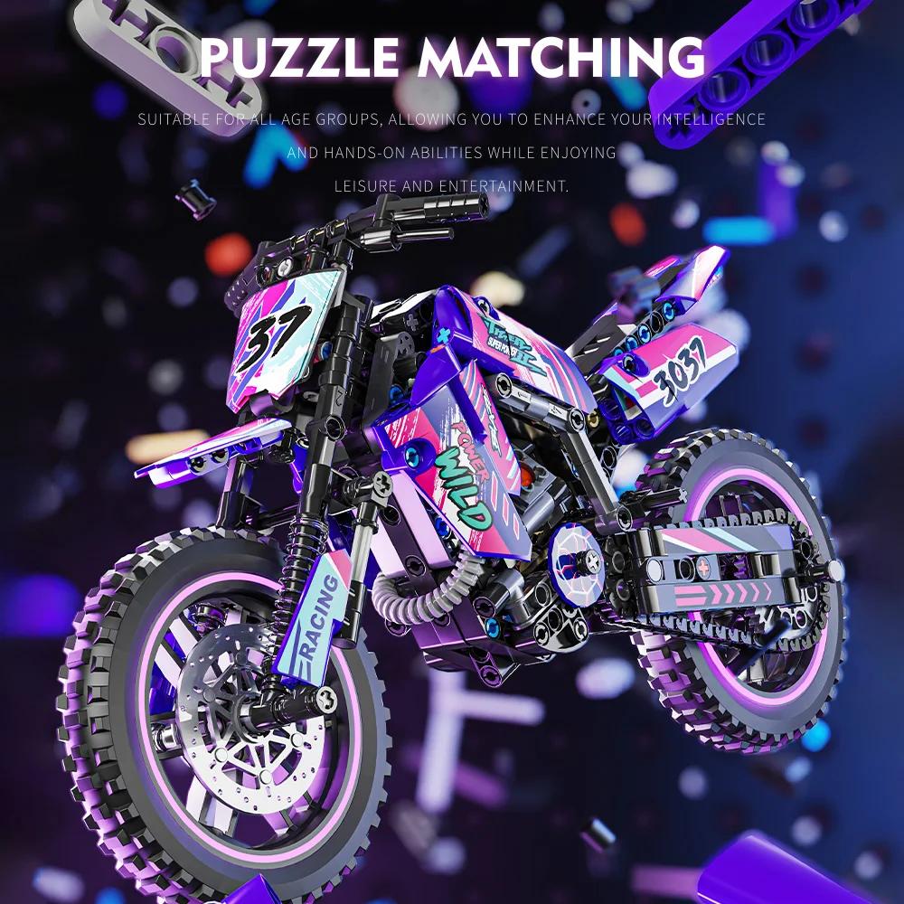 Non-Toxic Creative Motorcycle Toy Building Block Set Stem Construction Kit For Children And Adults Collectible Motorcycle Models