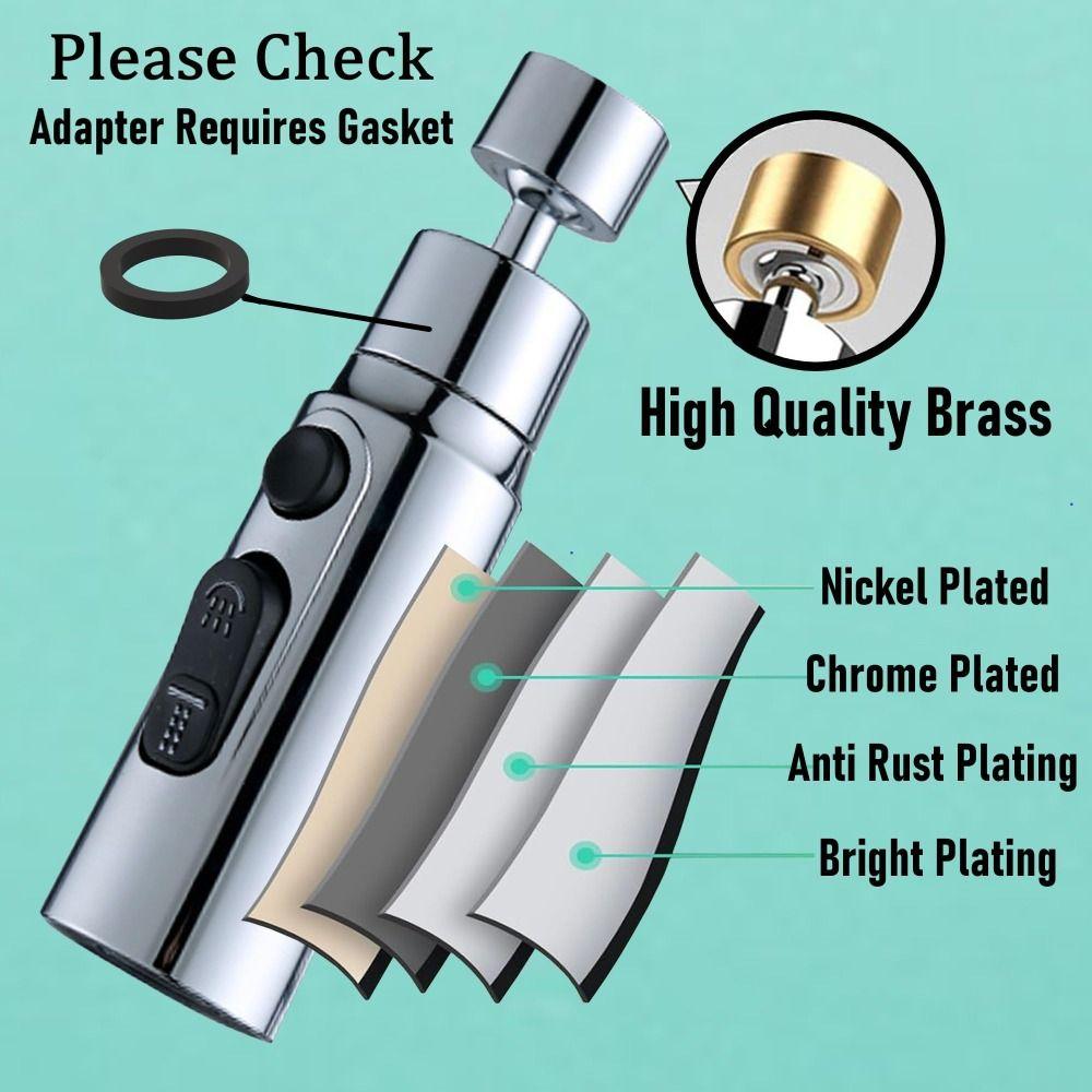 Герметичная головка кухонного смесителя 3 режима Излив фильтра для крана Высококачественный вращающийся аэратор для смесителя