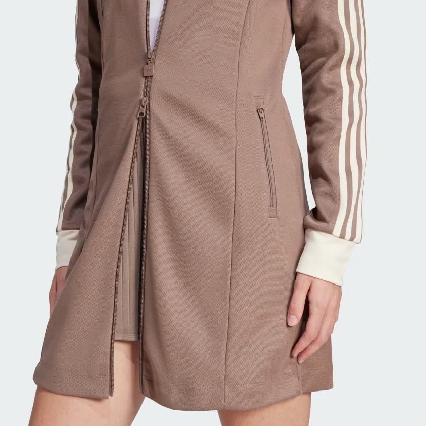 Adidas Originals Adicolor 3-Stripes Comfortable Casual Versatile Long Sleeve Dress Women dresses JC5779