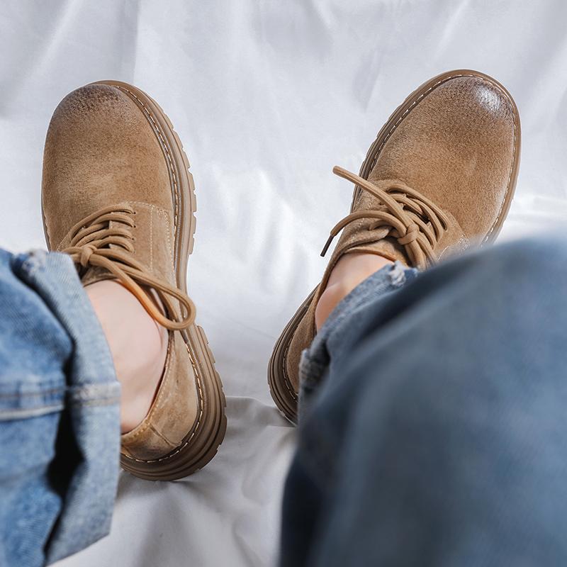 Модная мужская обувь, новое поступление, удобная деловая обувь, модные мужские оксфорды из коровьей замши 2024 года, нескользящая повседневная обувь для мужчин класса люкс