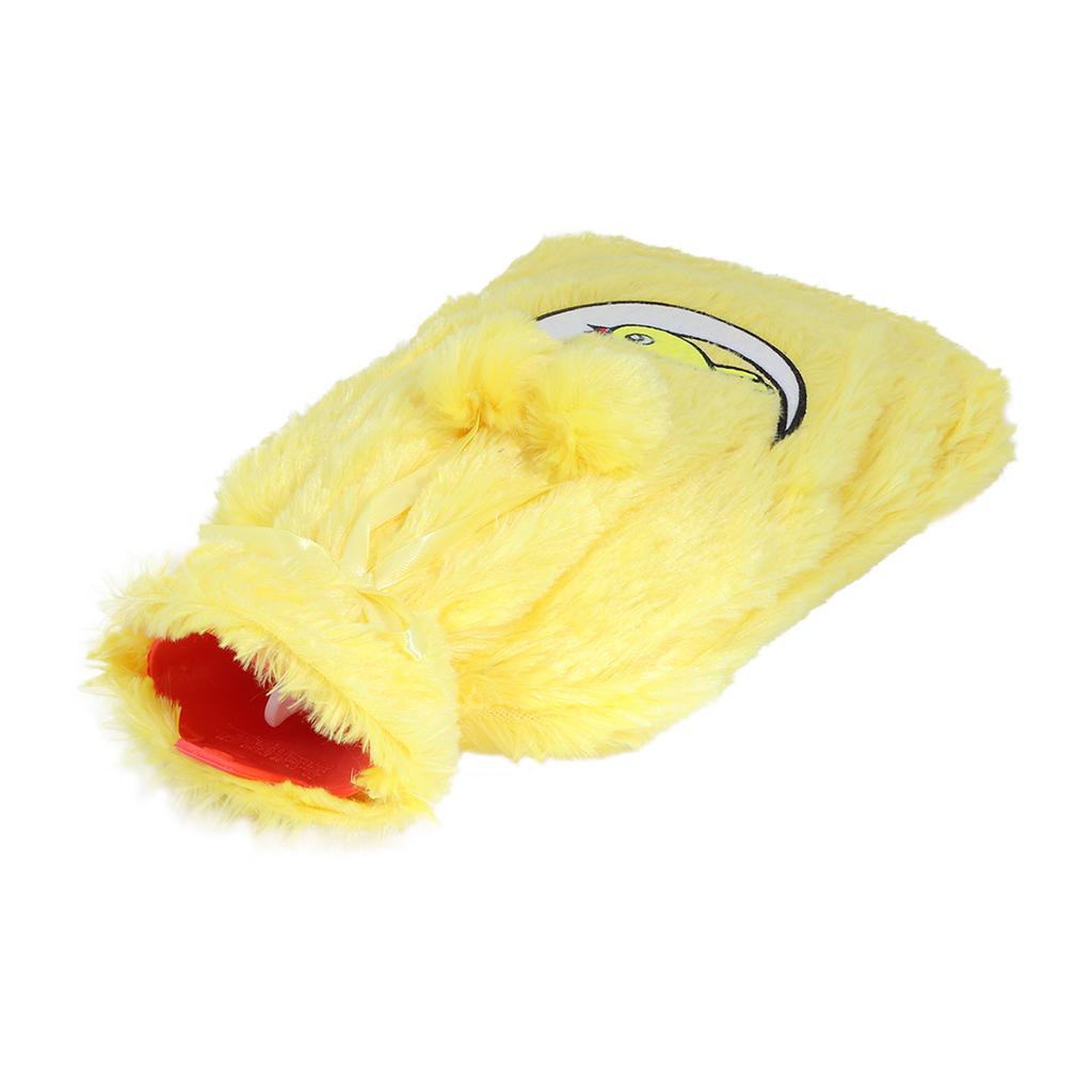 Biggdesign Yellow Bird Hot Water Bottle with Soft Plush Cover 2 l.