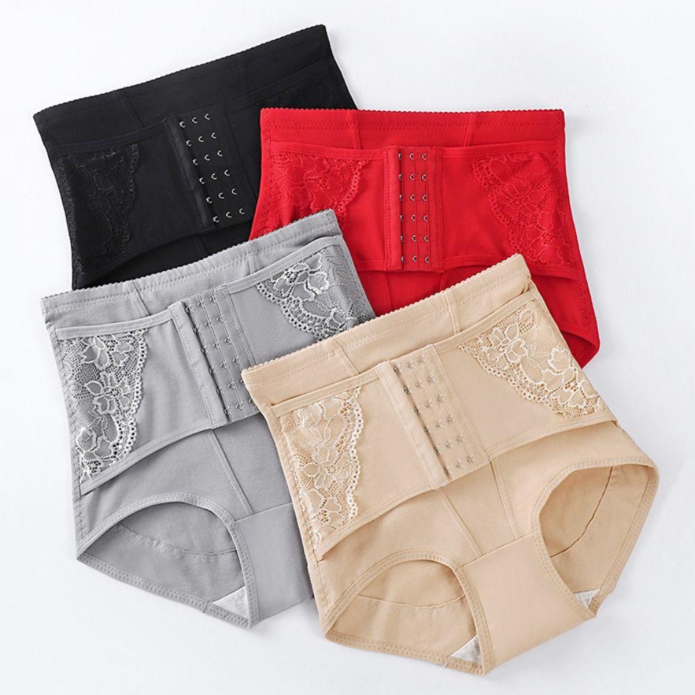 Lace Flower Postpartum Body Shapers Shapewear Slimming Buckle Shapers Butt Lifter Briefs  Female