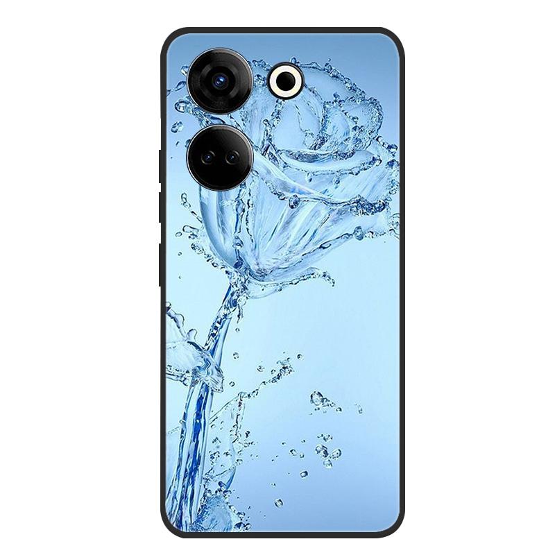 Для Tecno Camon 20 Pro 4G Чехол Мягкий Черный Силиконовый Бампер Чехол-бабочка для Телефона для Tecno Camon 20 Pro 5G Чехлы Camon20 Funda