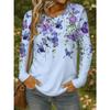 Autumn Butterfly 3D Print Long Sleeve T-Shirt Women's Slim Fit Long Sleeve Fashionable and Comfortable Top