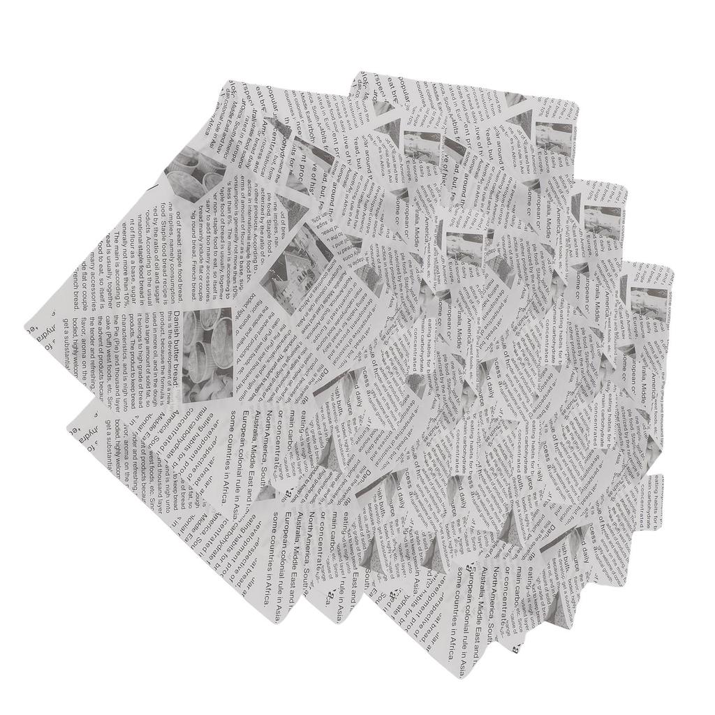 500 Sheets Sandwich Wrapping Paper Grease Proof Non Stick Food Basket Liner for Frying Baking Foods White Newspaper