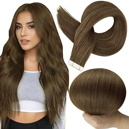 Full Shine Tape In 100% Remy Human Hair Straight Double Sided Blonde Comfortable Silky Natural Tape For Women