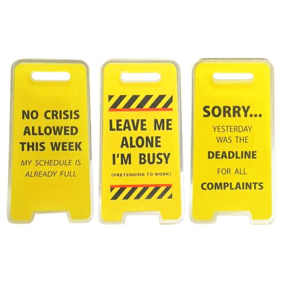 Team Office Desk Sign Caution Warning Sign Workplace Decor Gag Gift Cubicle Employee