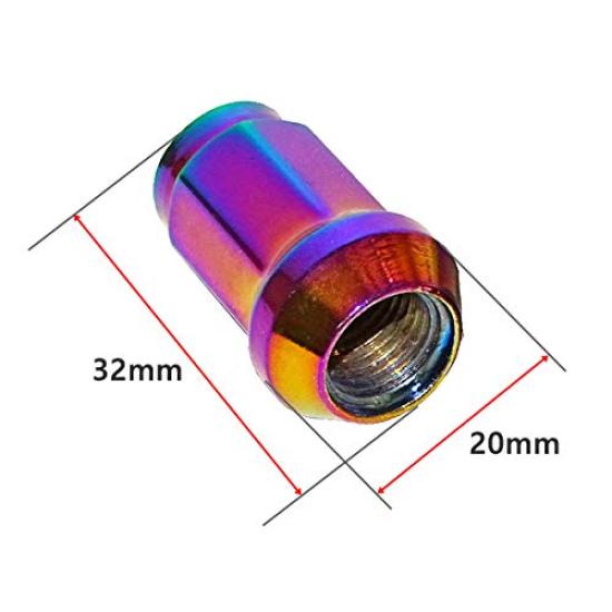 Wellvie Стильный семиугольный стальной диск Racing, совместимый с Toyota и Lock, пользовательский внешний вид автомобиля, автотовары, противоугонные гайки, гайки, комплект из 24 штук,