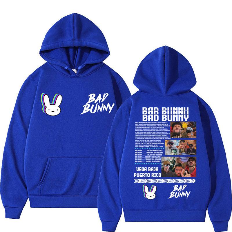 Худи с принтом альбома рэпера Bad Bunny для мужчин и женщин, модная толстовка с капюшоном, флисовая, оверсайз, повседневная, спортивный костюм, подарки для фанатов