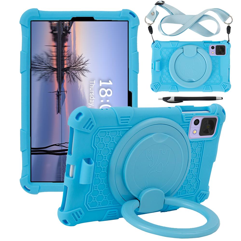 Мягкий силиконовый чехол для Alldocube iPlay 50 60 mini Pro 8.4" 360 вращающийся чехол-подставка с ручкой-держателем и плечевым ремнем противоударный