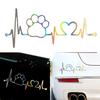 Cute Car Stickers Funnny Heartbeat Cat Paw Print Dog Paw Print Creative Footprint Stickers Panda Stickers