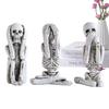Creepy Skull Statue Set for Halloween – Dark Resin Art Decor (Three Wise Monkeys Inspired