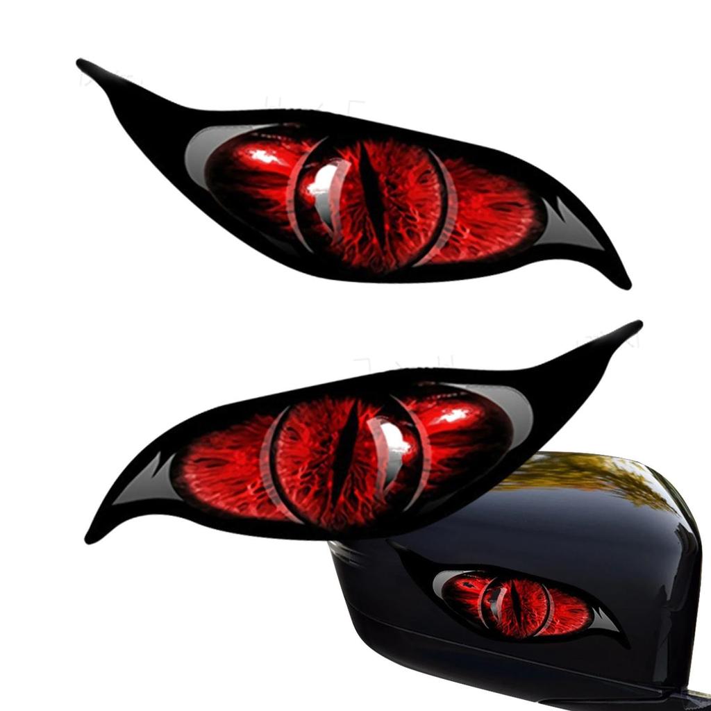 Car Eye Sticker, Scary Eyes Reflective Decal Mirror Cover,Scary Eyes Reflective Car Sticker Cover