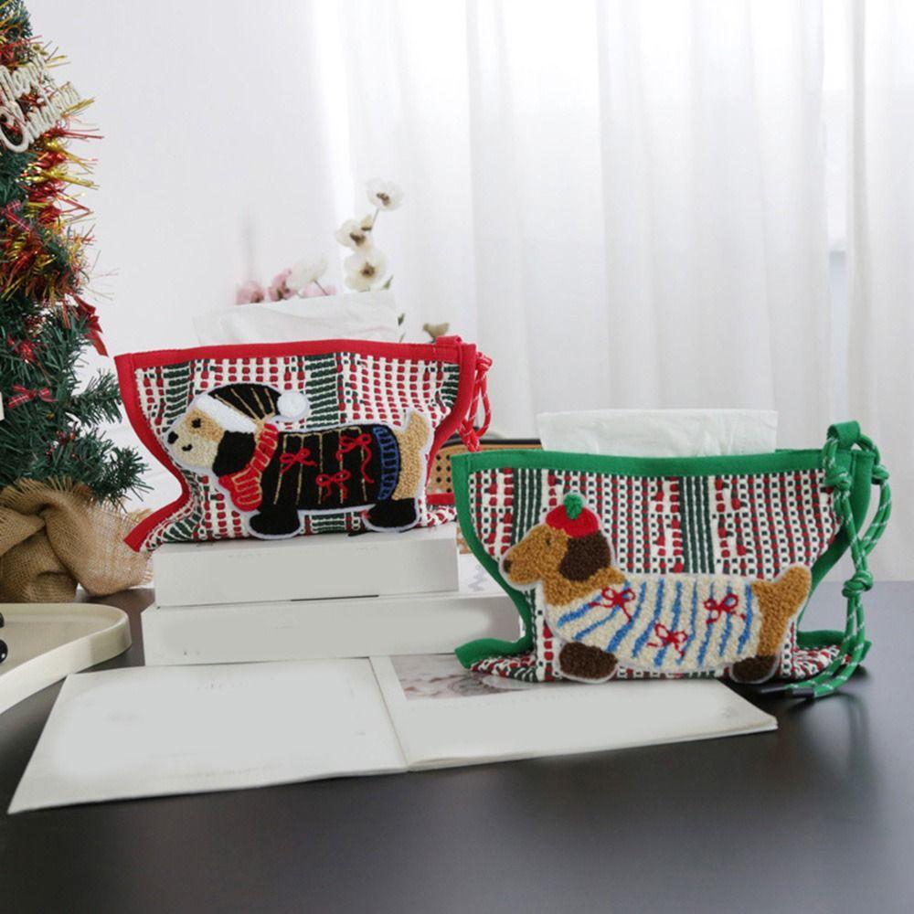 Рустикальный стиль Такса Коробка для салфеток Подвесной чехол для бумажных салфеток Высококачественная сумка для бумажных полотенец Кухня