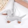PU Leather PU Leather Hanger Dog Bag Pendant Cute Dachshund Keychain  Women