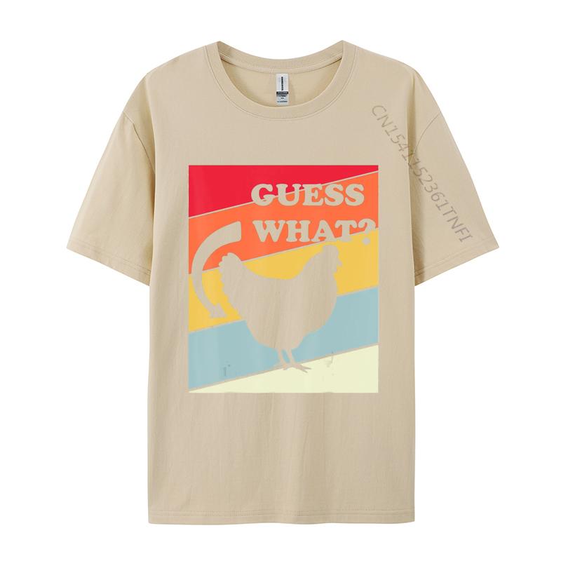 Guess What Chicken Butt TShirt Humor Hilarious Rooster Youth Tops T Shirt Printed T Shirts Cotton Hip Hop