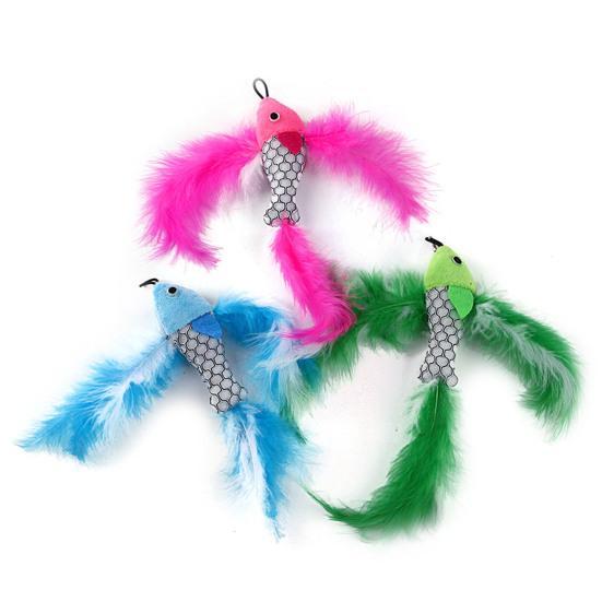 Игрушка-палочка для кошек, интерактивная игрушка с бионическим дизайном, плюшевая игрушка-палочка для домашних животных, замена игрушки