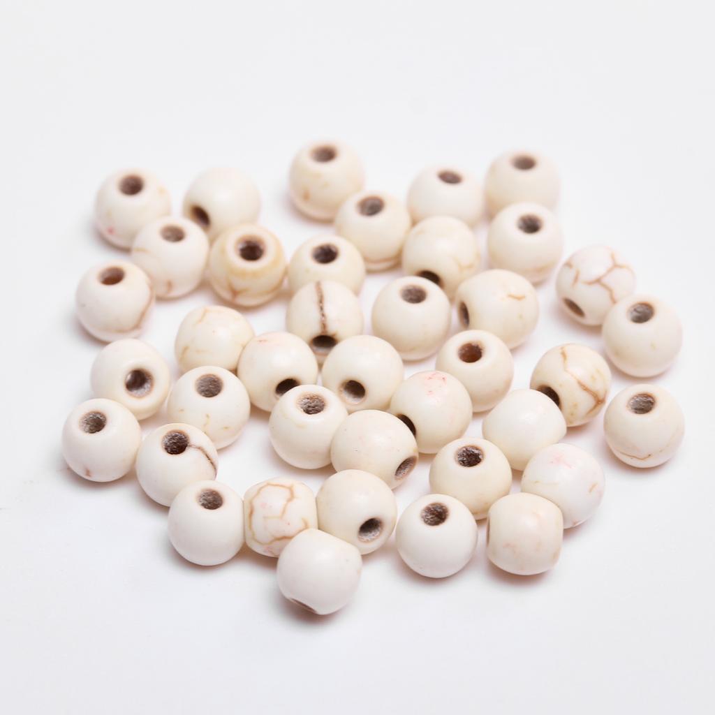 Бусины из натурального камня белой бирюзы ручной работы для изготовления ювелирных изделий (3-10mm)