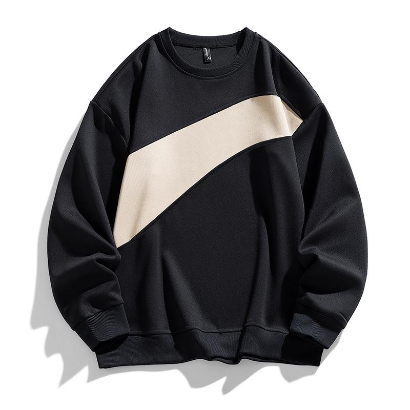 Heavy Loose Men's Sweatshirt New Spring and Autumn Trendy Hatless Round Neck Top for Male Students