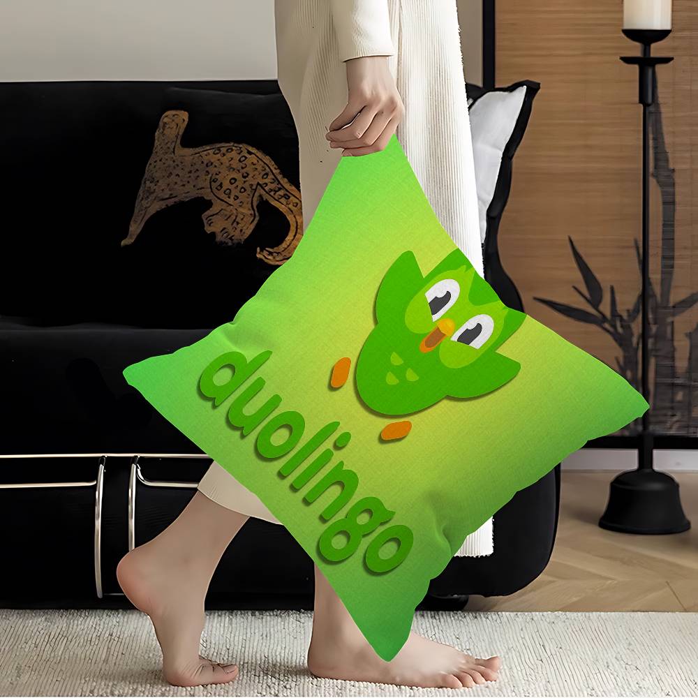 Funnyt DDuolingo cm Cushion Cover Pillow Cover Decor Pillowcase Home Pillowcase for Couch Pillow
