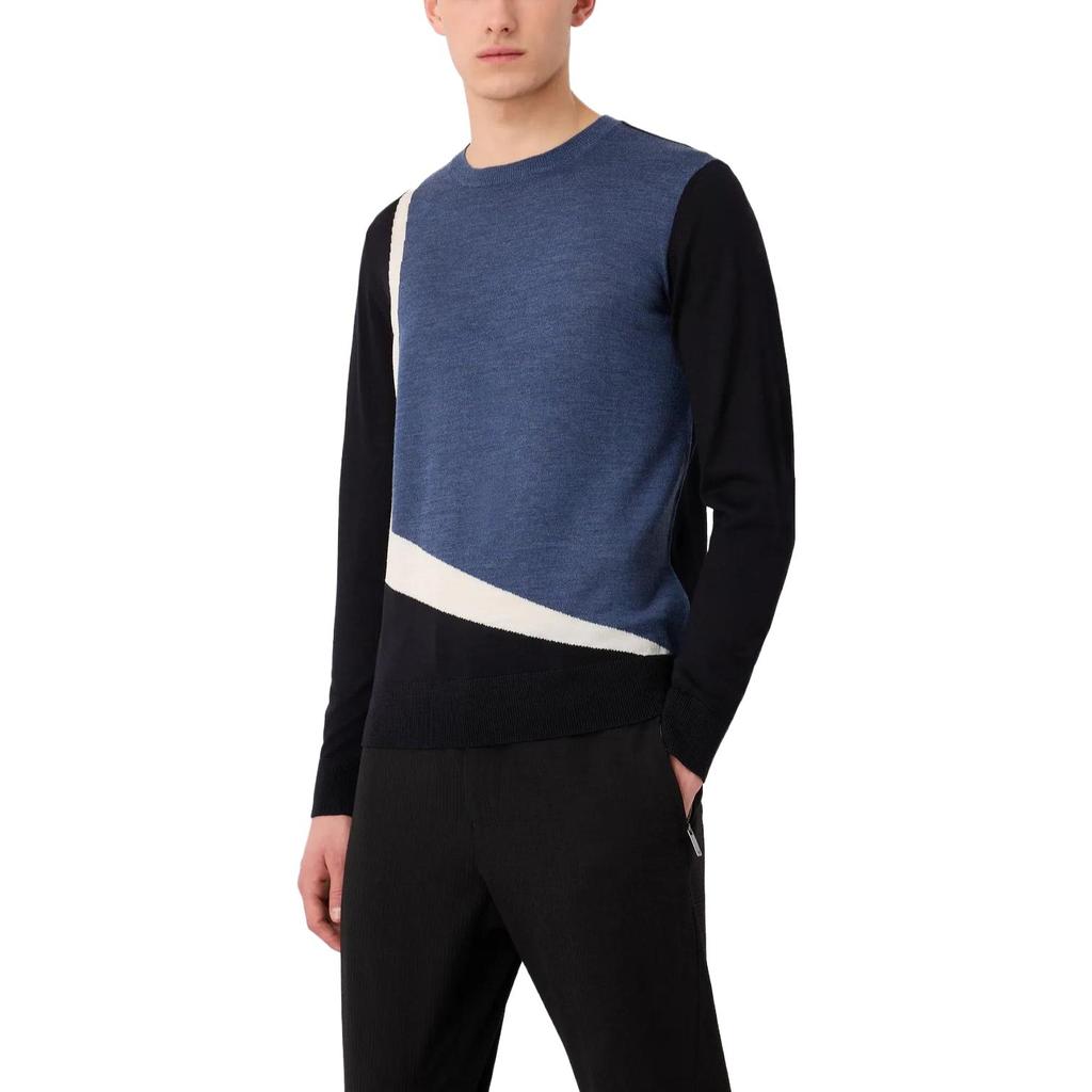 EMPORIO ARMANI Sweaters Men's Blue Crew Neck Moderate Other 3R1MXE1-MEQZ1-F749