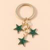 Cute Enamel Star Keychain Women Girl Key Ring Pendant for Car Key Holder Handbag Decor DIY Handmade Jewelry Gift