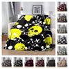 Black & Yellow Skull Flannel Blanket, Soft Warm Throw with Punk Skull Print, Cozy Bedding for Gothic & Rock Fans