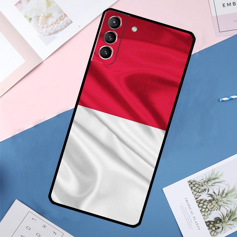 Чехол-карта с флагом Индонезии для Samsung Galaxy S25 Ultra S21 S22 S24 S23 Ultra S9 S10 Plus S21 FE S25 FE Задняя крышка