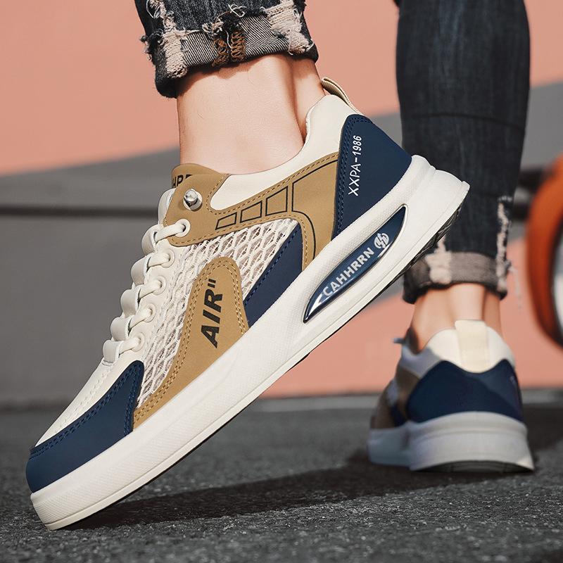 Кеды мужские весна-лето 2025 новая модель без шнурков повседневные универсальные спортивные трендовые мужские туфли на плоской подошве