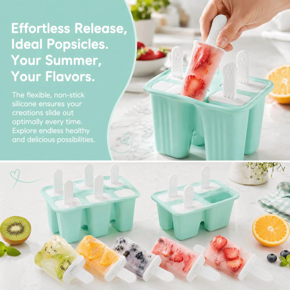 Mint Green Ice Cream Mould Reusable Popsicle Mold Durable Ice Cream Mold Hot Summer