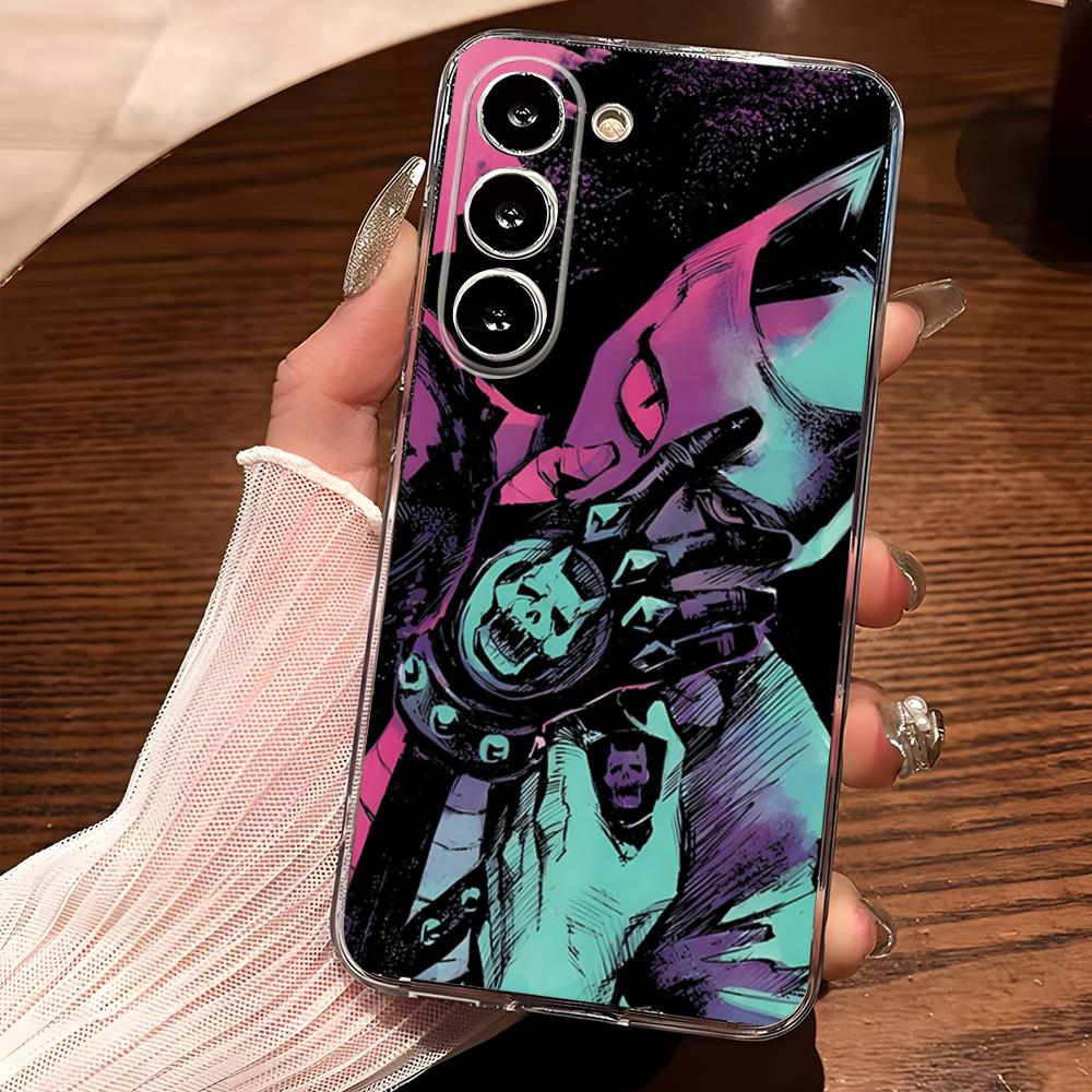 Чехол для телефона JoJo Adventure Killer Queen для Samsung S25 S24 Ultra S23 Fe S22 S20 S21 Plus Fe Ultra 5G Прозрачный чехол