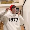 2024 Мужская японская ретро-футболка с длинным рукавом 1977 года: High Street Vibe, свитер с приспущенными плечами на весну/осень