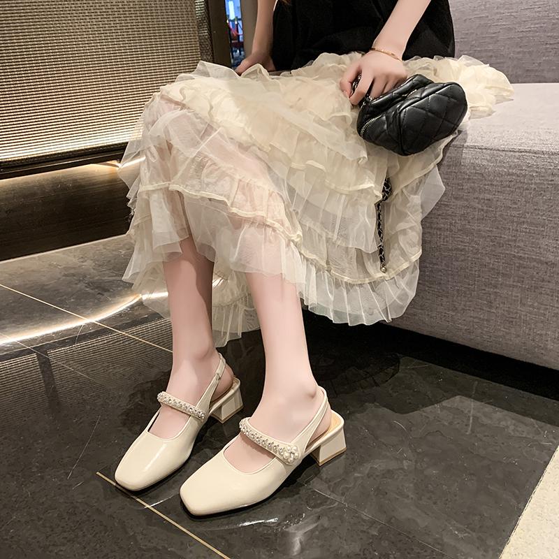 Модные женские туфли Мэри Джейн с квадратным носком, модные туфли-лодочки с неглубоким вырезом, весна 2025, элегантные женские туфли для вечеринки