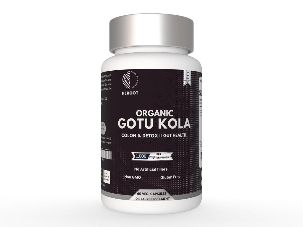 Organic Gotu Kola 1000mg Capsules Improves Memory, Blood Pressure Control