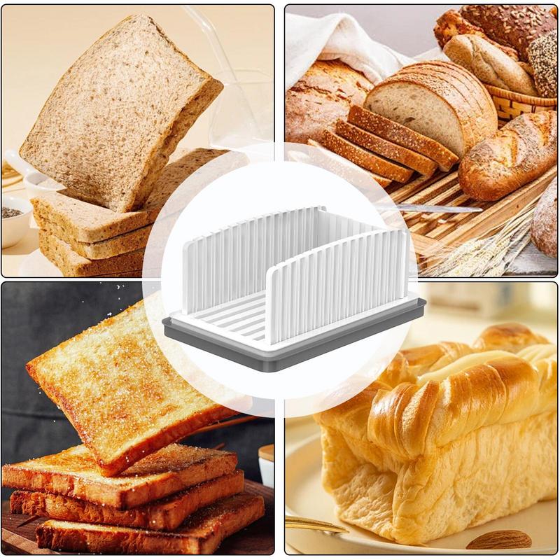 Руководство по нарезке хлеба Руководство по нарезке хлеба Складной ломтик домашнего хлеба Регулируемая ширина Съемный поддон для крошек В комплекте для торта