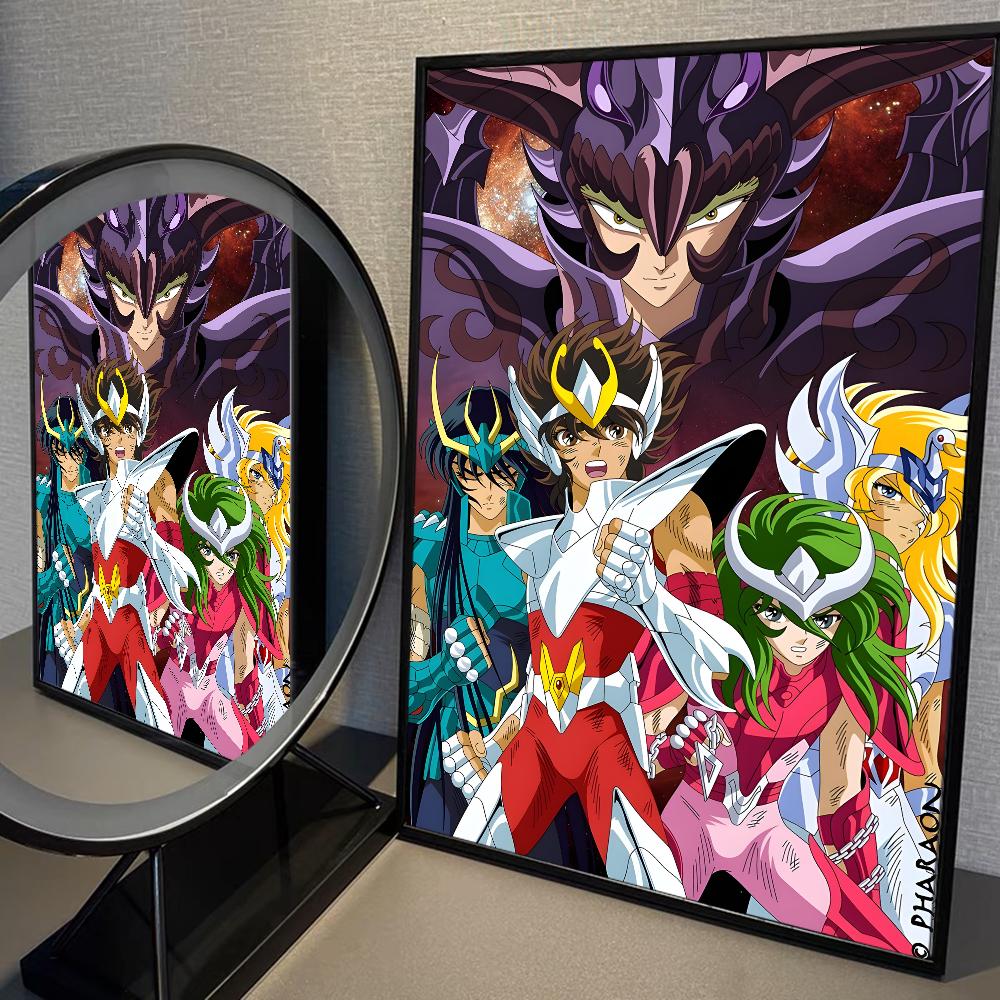 Saint Seiya Whitepaper Плакат Водонепроницаемая бумажная наклейка Кофейня Бар Эстетическое искусство Настенная живопись