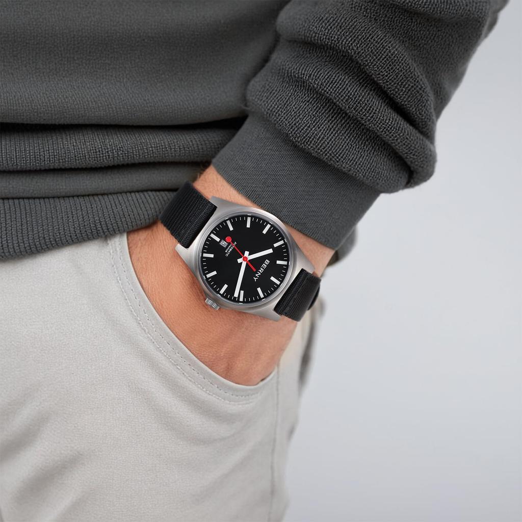 Часы BERNY Titanium, механические, автоматические, железнодорожные, водонепроницаемые, с календарем, дополненной реальностью, сапфировое стекло