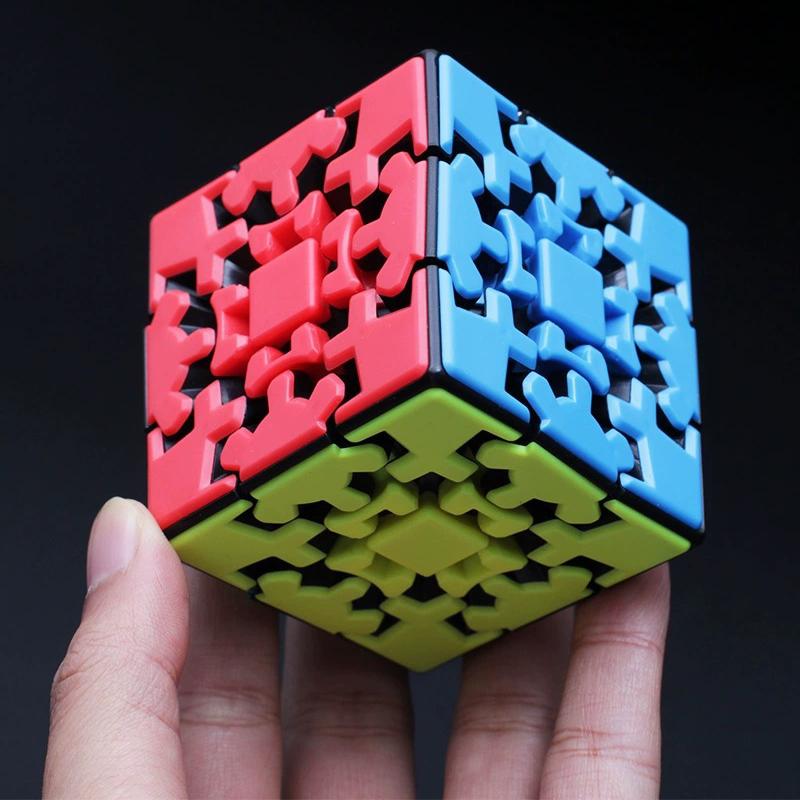 Новейший магический кубик 3x3x3 Gear Профессиональные развивающие игрушки Игры-головоломки с вращением Без наклеек Игрушка-головоломка с шестеренками для детей и взрослых Подарки