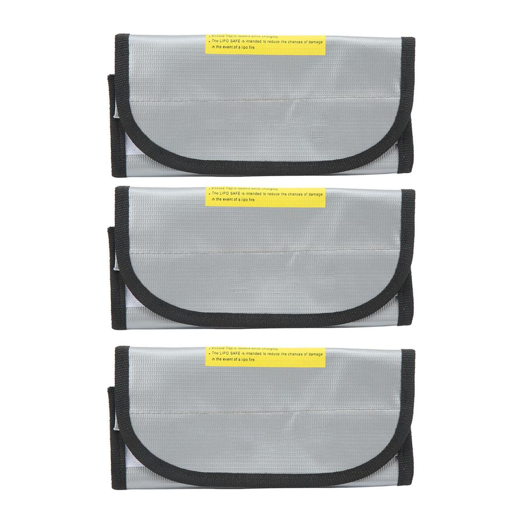 3 шт. Безопасный пакет для липо-аккумуляторов, огнеупорный, взрывозащищенный, практичный, безопасный защитный пакет для хранения и зарядки