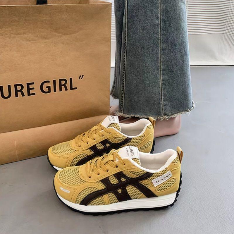 Ugly Cute Super Fire Forrest Gump Shoes Women's 2025 Summer Breathable Korean Version Increases Height and Light Feet Small German Training Shoes Mesh