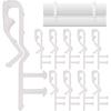 Amazing Drapery Hardware 2" Clear Hidden Valance Clips - Durable Plastic Brackets for Blinds and Window Shades, 10-Pack