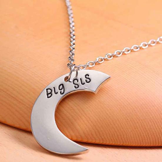 3 шт./компл. кулон в форме сердца, большой средний, маленькая сестра, сестра, ожерелье-цепочка дружбы