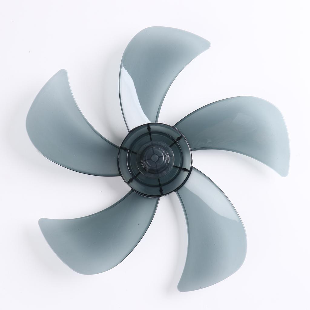 12/14 Inch Universal Plastic Silence Fan Blade 5 Leaves with Nut Cover for Household Standing Pedestal Fan Table Fan Accessories