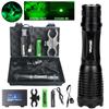 LED Tactical Flashlight Zoom White/Red/Green Light Predator Light Focus Adjustable Torch for Hunting Fishing Coyote Hog Varmint