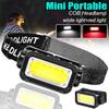Powerful COB Headlamp Built In 18650 Battery Headlight Flashlight Head Lamp White & Red Lighting Hiking Camping Running Lantern