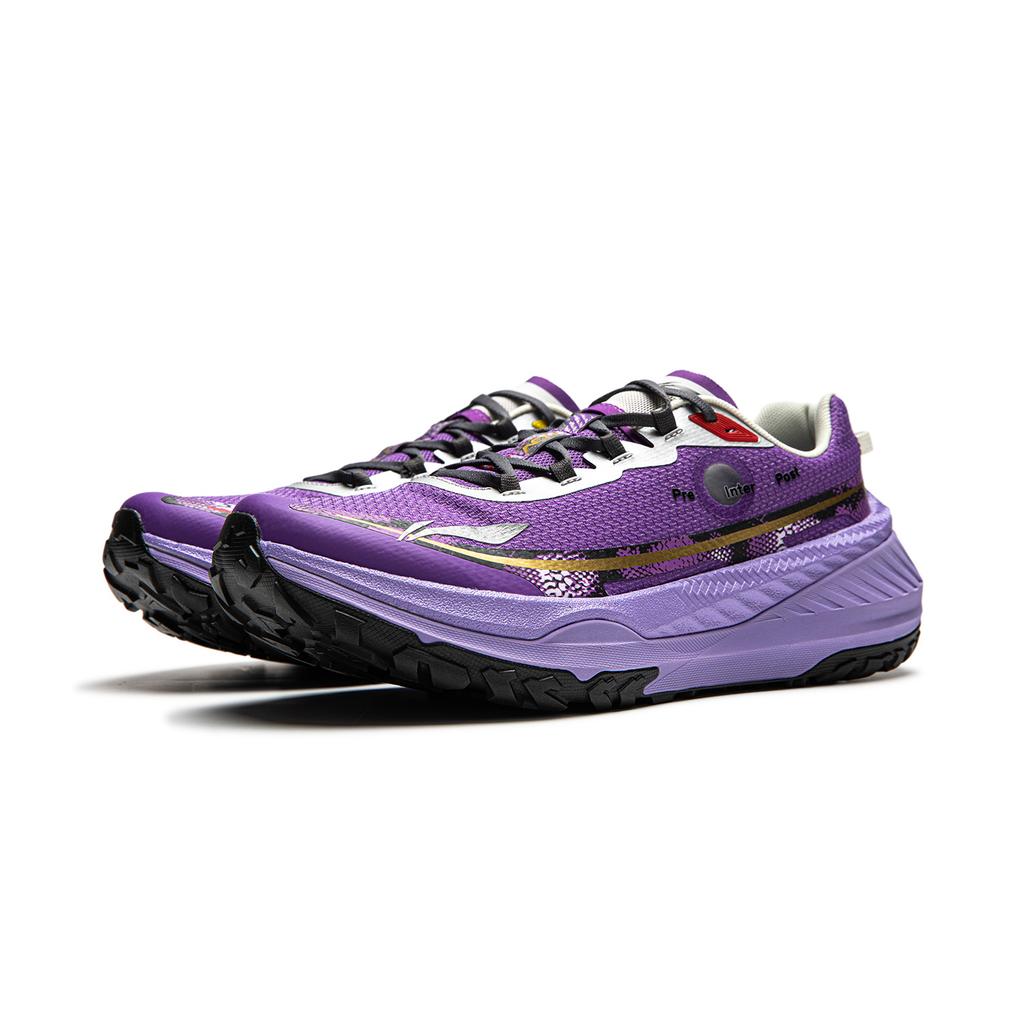 Кроссовки Li Ning Soulland X Low Top с поддержкой устойчивости и амортизацией, мужские кроссовки фиолетового цвета ARNU003-23